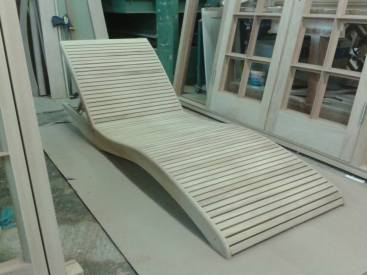Sun lounger designed and made by Stephen Wipp of Aragon joinery. All rights reserved Stephen Wipp 2014